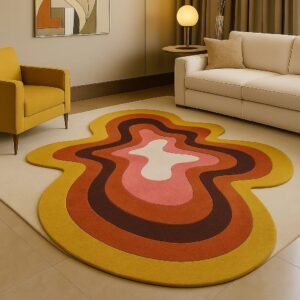 Retro Blob Rug or Groovy Aura Rug