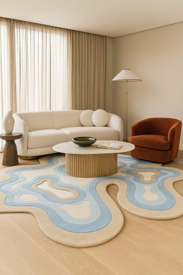 Riverbed Rug or Abstract Oasis Rug