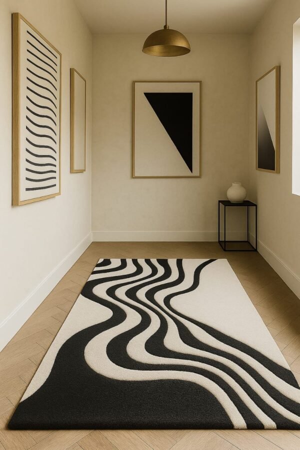 Ripples Rug or Optical Wave Rug
