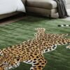Luxury Green Panther Rug – Bold Animal Design for Modern Living Spaces - Image 3