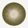 Sunburst Pattern Green Round Area Rug - Image 3