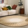 Sunburst Pattern Round Area Rug - Image 2