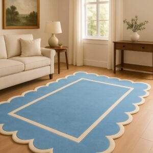 Scalloped Edge Area Rug