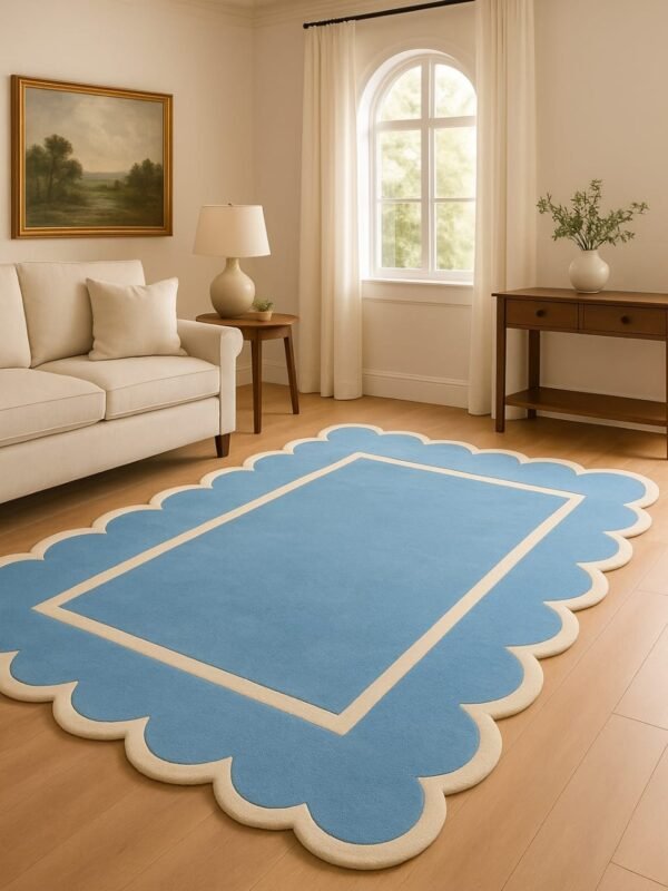 Scalloped Edge Area Rug