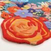 Vibrant Floral Handcrafted Woolen Rug - Image 5