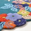 Vibrant Floral Handcrafted Woolen Rug - Image 4