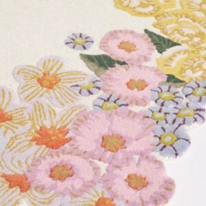 Handcrafted Floral Embroidered Area Rug