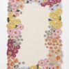 Handcrafted Floral Embroidered Area Rug - Image 2