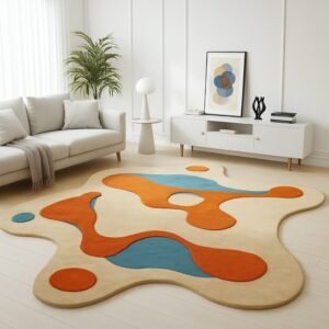 WaveBloom Abstract Rug Collection