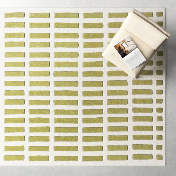 Verde Grid Wool Rug