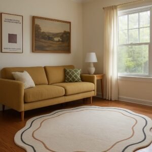 WaveBloom Sand Ripple Rug