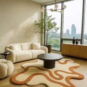 WaveBloom Terra Flow Rug