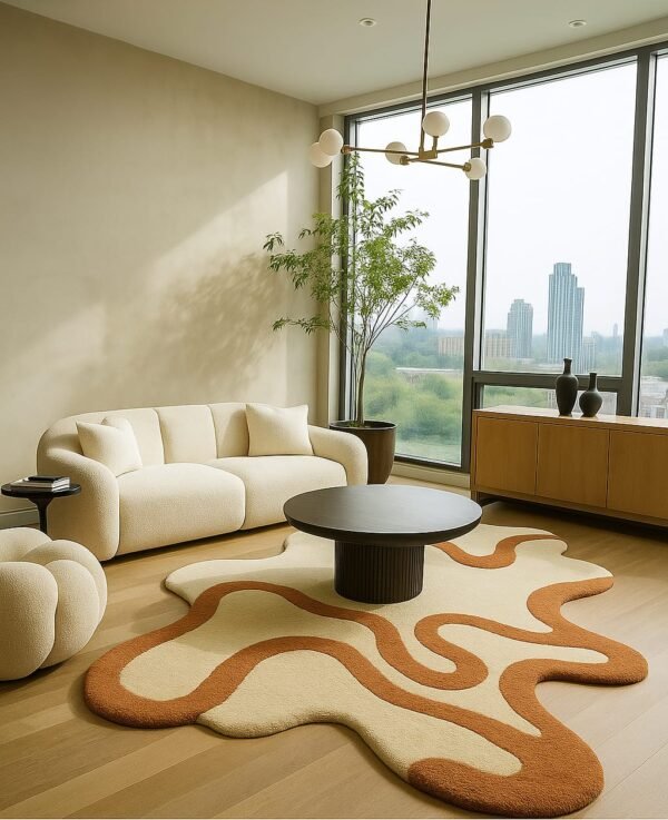 WaveBloom Terra Flow Rug
