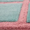 Aqua Grid Luxe Rug - Image 2