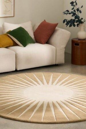 Sunburst Radiance Round Rug