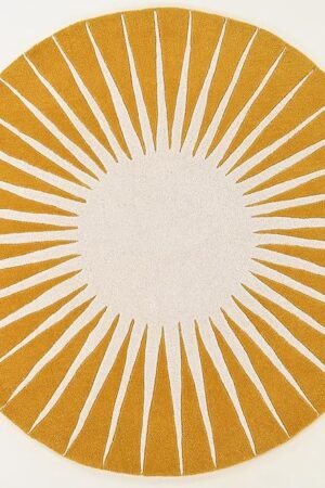 Sunburst Radiance Round Rug