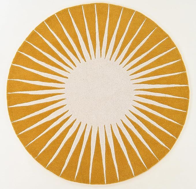 Sunburst Radiance Round Rug
