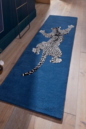 Blue tiger rug