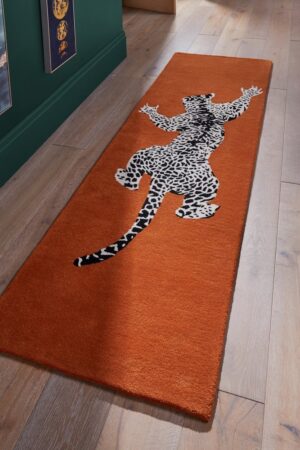 orange tiger rug