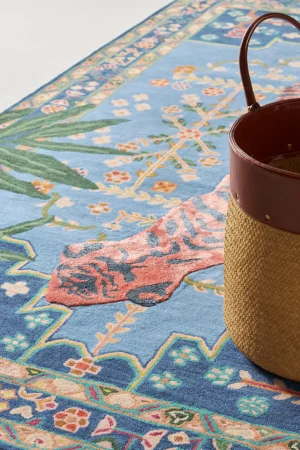 Vibrant Floral Medallion Rug